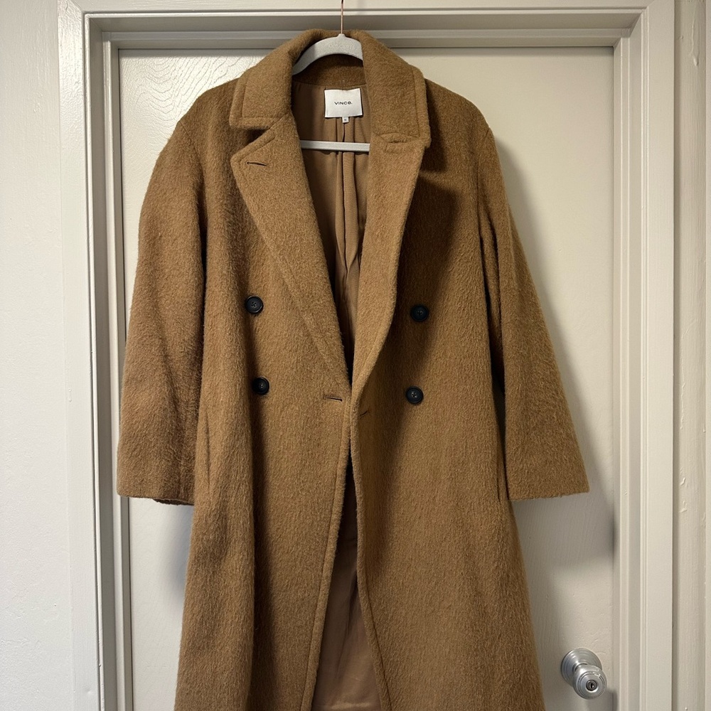 Vince Tan Double-Breasted Coat
